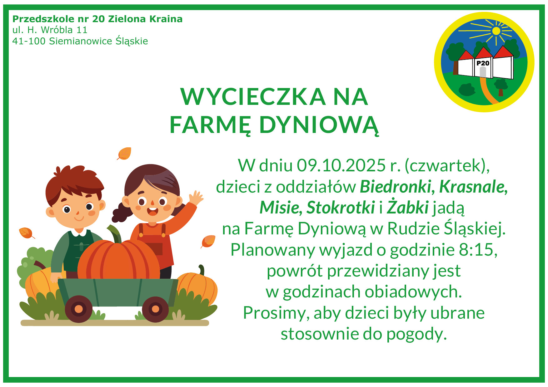 Wycieczka na farmę dyniową