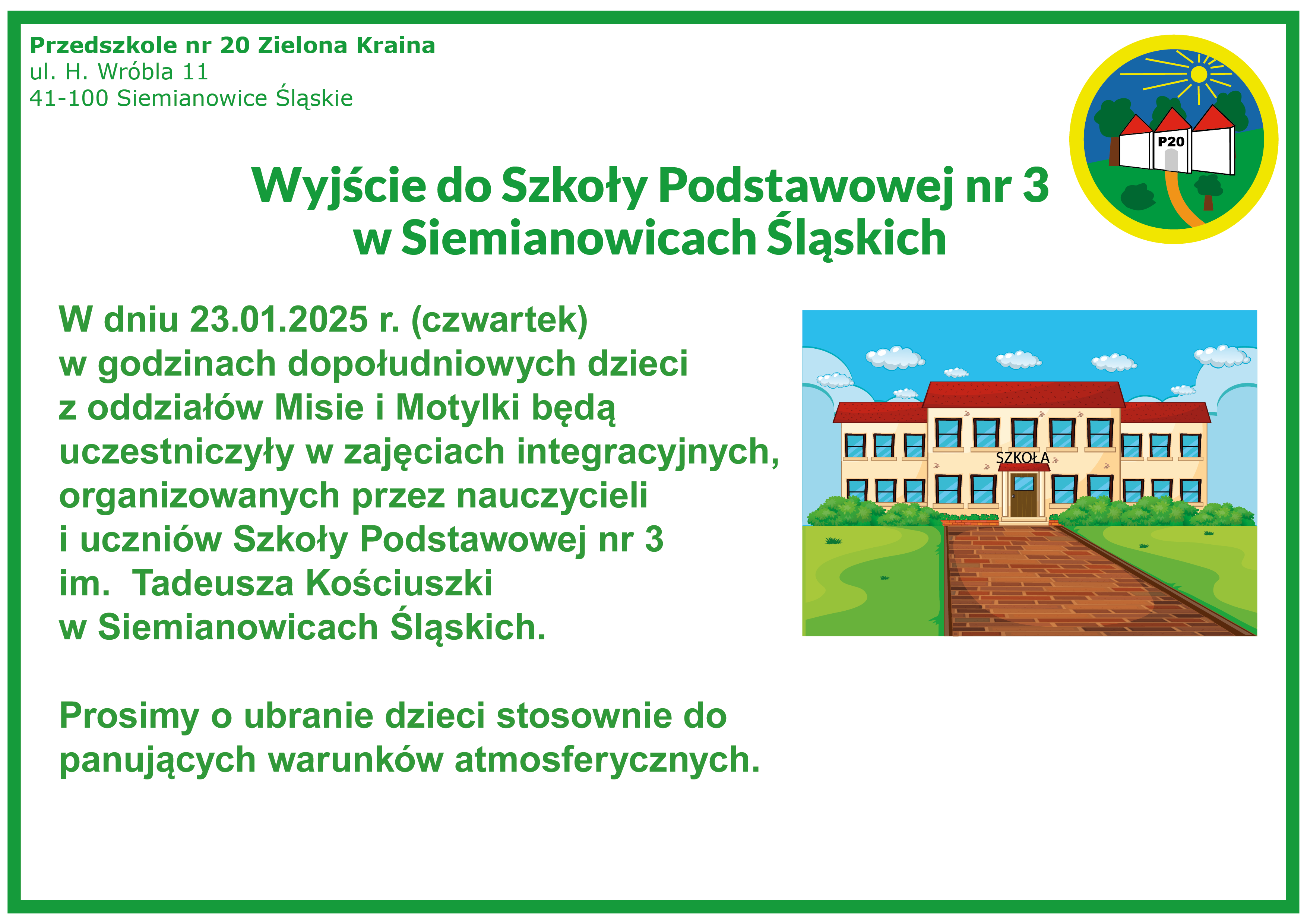 Wyjście do szkoły nr 3